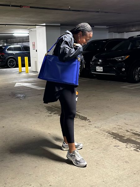 I turned this purse into a laptop bag and it’s a solid 9/10. Would’ve been 10/10 if it could actually zip my 16 inch Mac but if you have a smaller laptop then I highly recommend because it so
Chic | work bag | new balance sneakers | athleisure | half zip jacket | pullover | leggings | casual outfit | thanksgiving outfit | 

#LTKitbag #LTKworkwear #LTKtravel