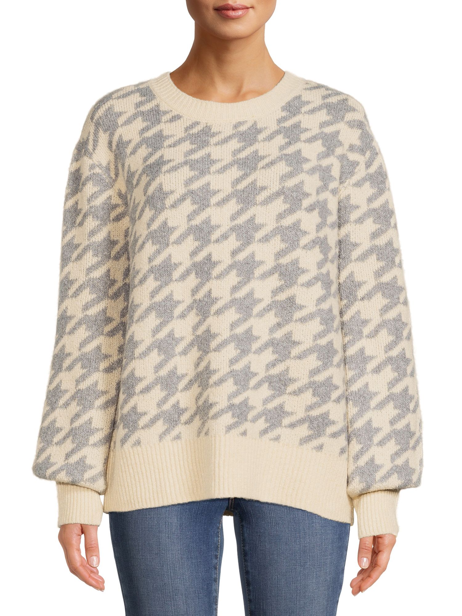 Bohemian Rose Women's Jacquard Pullover Sweater - Walmart.com | Walmart (US)