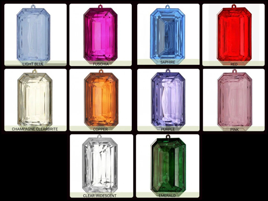 9 Gem Ornament Acrylic Ornament Gem Ornament Green - Etsy | Etsy (US)