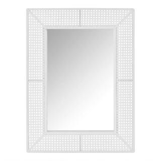 Home Decorators Collection Medium Rectangle White Rattan and Cane Mirror (24 in. W x 32 in. H) R1... | The Home Depot