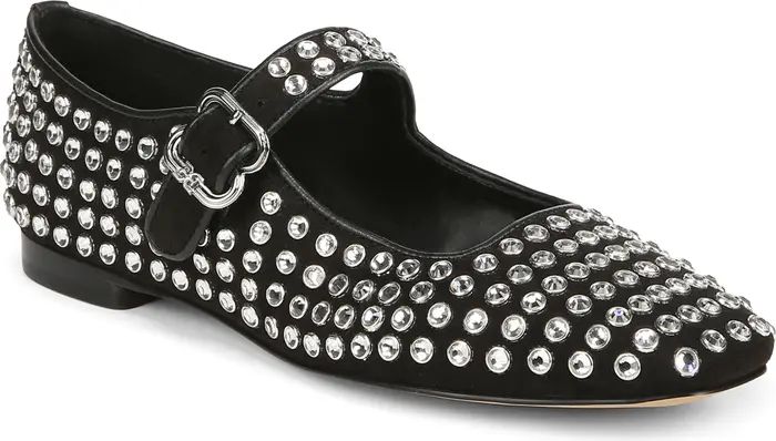 Michaela Rhinestone Mary Jane Flat (Women) | Nordstrom