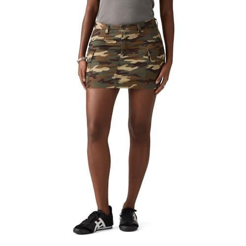 Levi's Women's Mini Cargo Skirt, (New) Grape Leaf Emily Camo (Twill), 31 | Amazon (US)