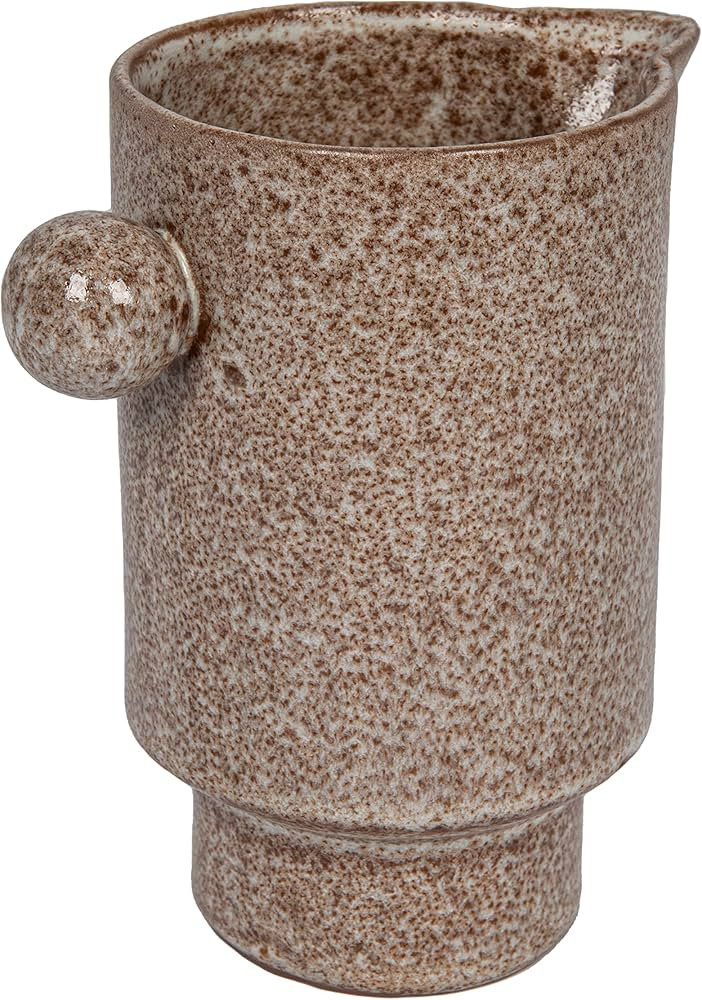 Creative Co-Op Modern Small Stoneware Pitcher or Vase, Putty Brown 24 oz. | Amazon (US)