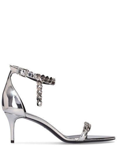 Tom Ford - 65mm chain metallic leather sandals - Silver | Luisaviaroma | Luisaviaroma