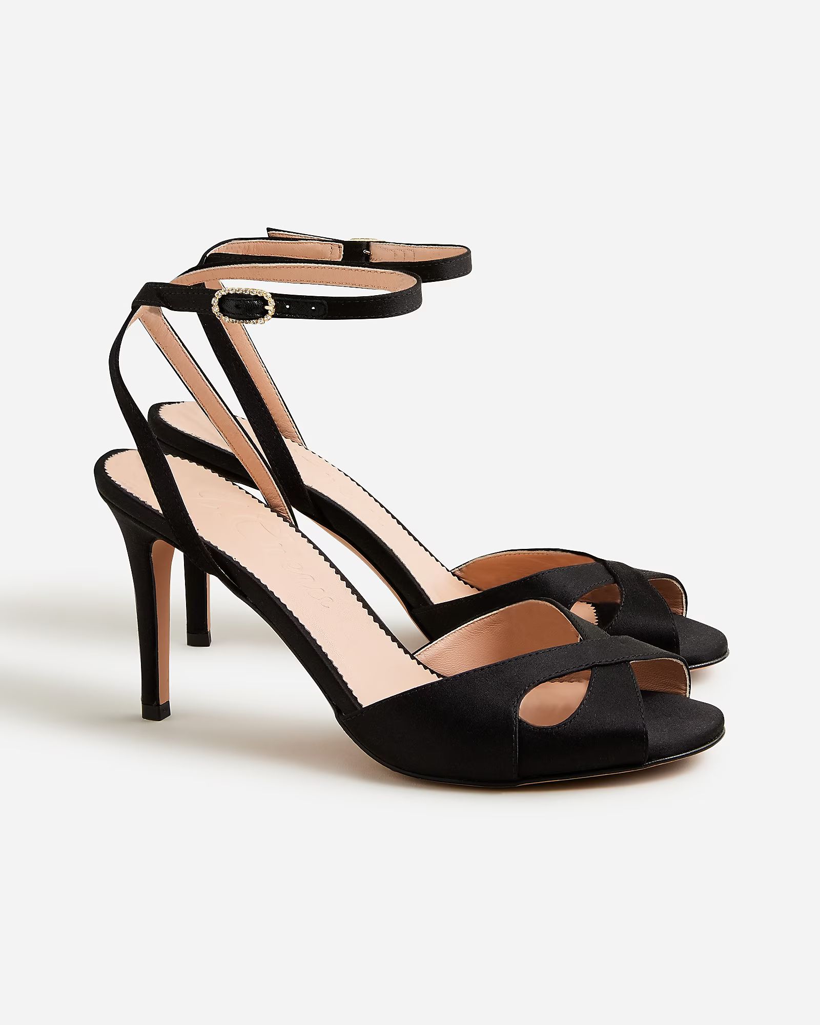Collection Rylie cutout heels in Italian satin | J.Crew US
