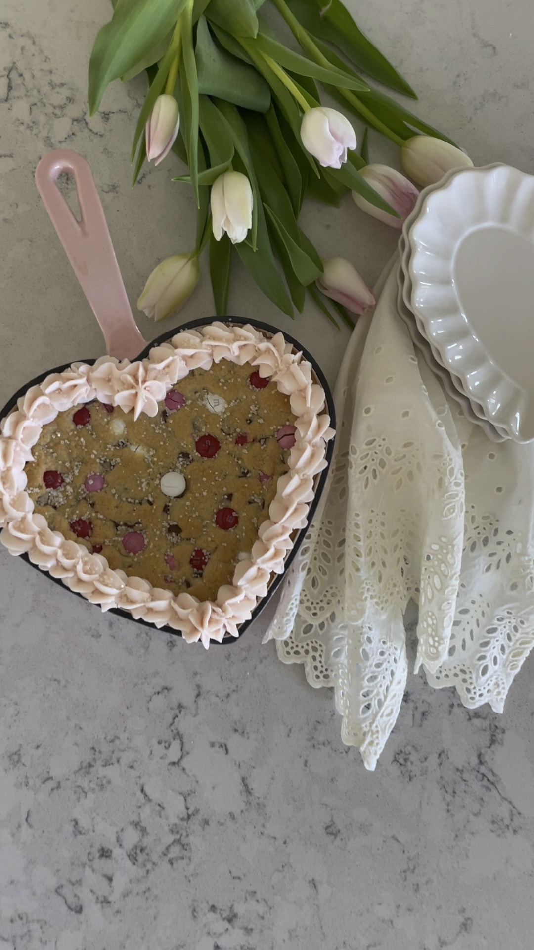 Super easy Valentine’s treat - a heart shaped skillet cookie! 

#LTKHome #LTKWatchNow #LTKSeasonal