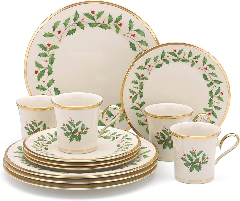 Lenox 6122048 Holiday 12-Piece-Plate-&-Mug Set | Amazon (US)