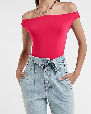 Body Contour Off The Shoulder Thong Bodysuit | Express