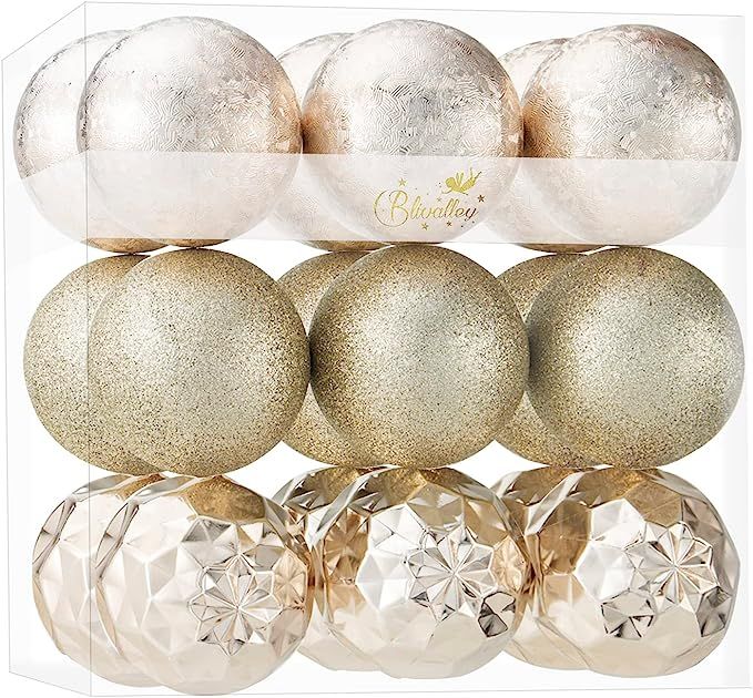 Blivalley 18ct Christmas Ball Ornaments 3.15" Shatterproof Christmas Decorations for Xmas Tree, H... | Amazon (US)