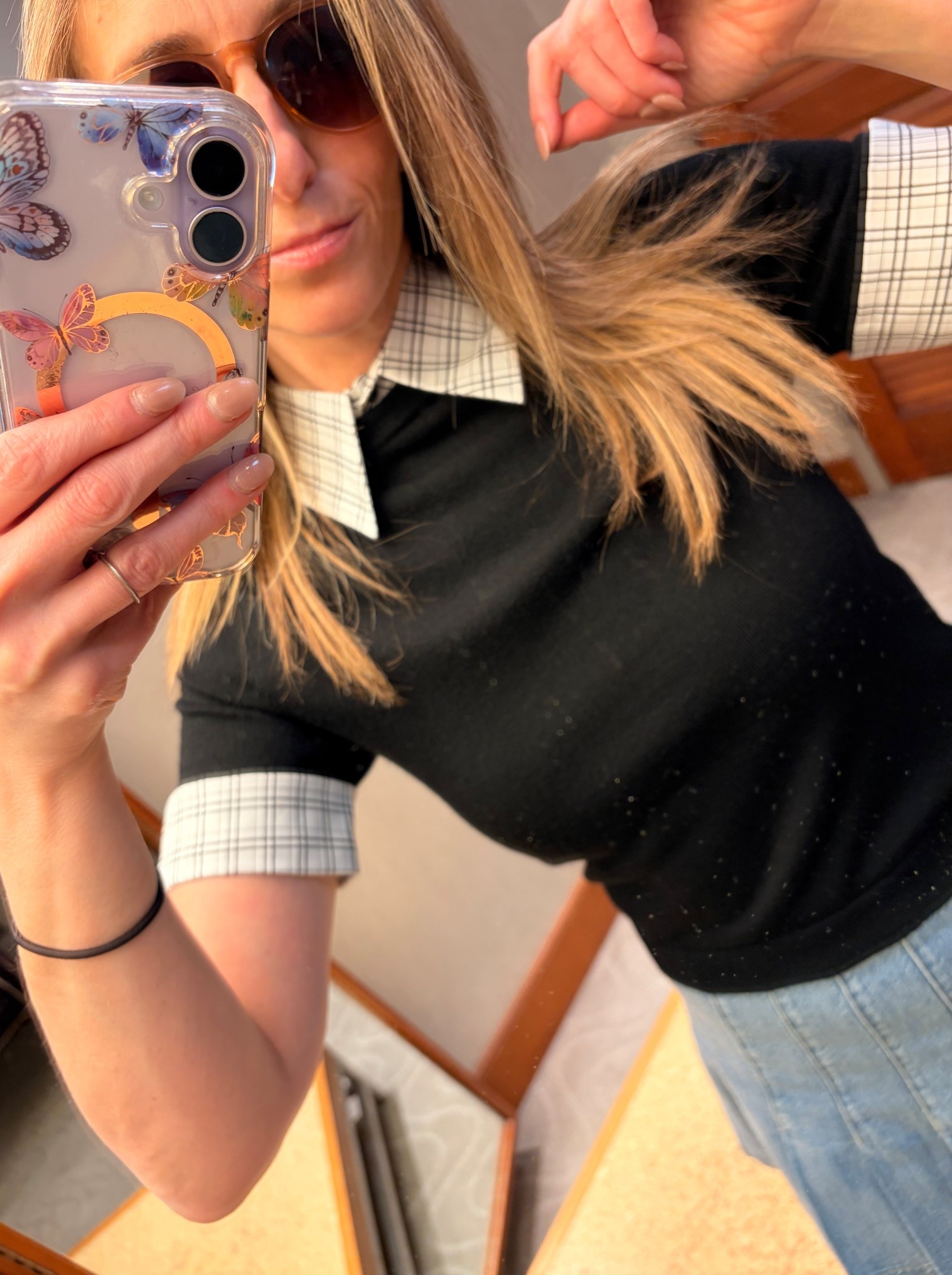 Love this every day outfit. Classy. Jean skirt paired it with a cute top. Plus see other skirts that are super adorable and on sale! 

@Alice + Olivia #sponsored #ad

#LTKSaleAlert #LTKootd #LTKSpringSale