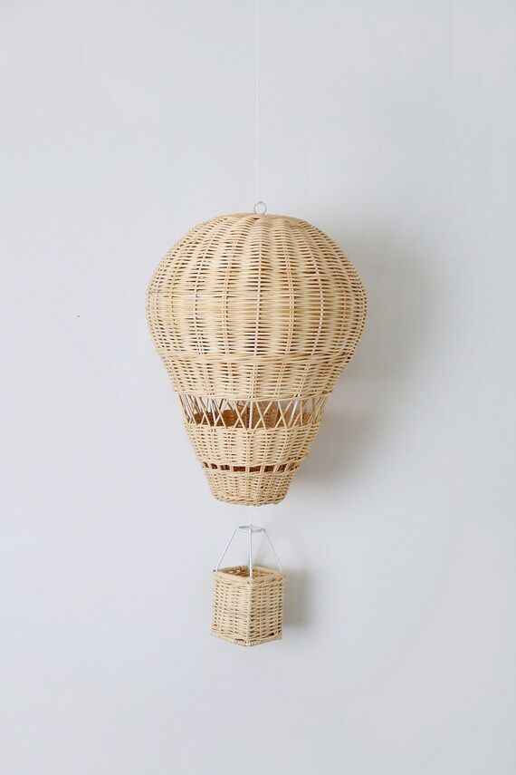 Handwoven Nordic Rattan Hot Air Balloon Nursery Kids Room | Etsy | Etsy (AU)