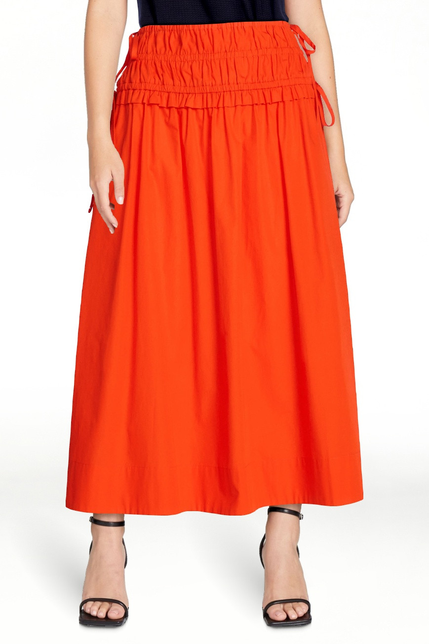 Free Assembly Women's and Women's Plus Smocked Drawstring Cotton Maxi Skirt, Sizes XS-4X | Walmart (US)