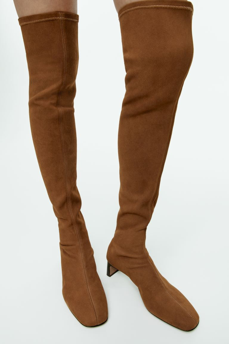 Suede Over Knee Boots | H&M (UK, MY, IN, SG, PH, TW, HK)