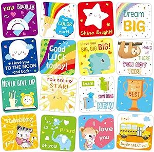60 Lunch Box Notes for Kids Cute Motivational and Inspirational Thinking of You Cards for Boy’s... | Amazon (US)