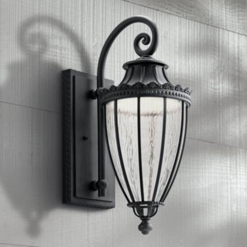 Kichler Wakefield 22 1/4" High Black LED Outdoor Wall Light | Lamps Plus