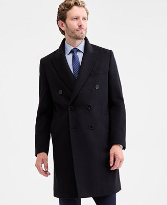 Men's Classic-Fit Wool Blend Overcoat | Macy's