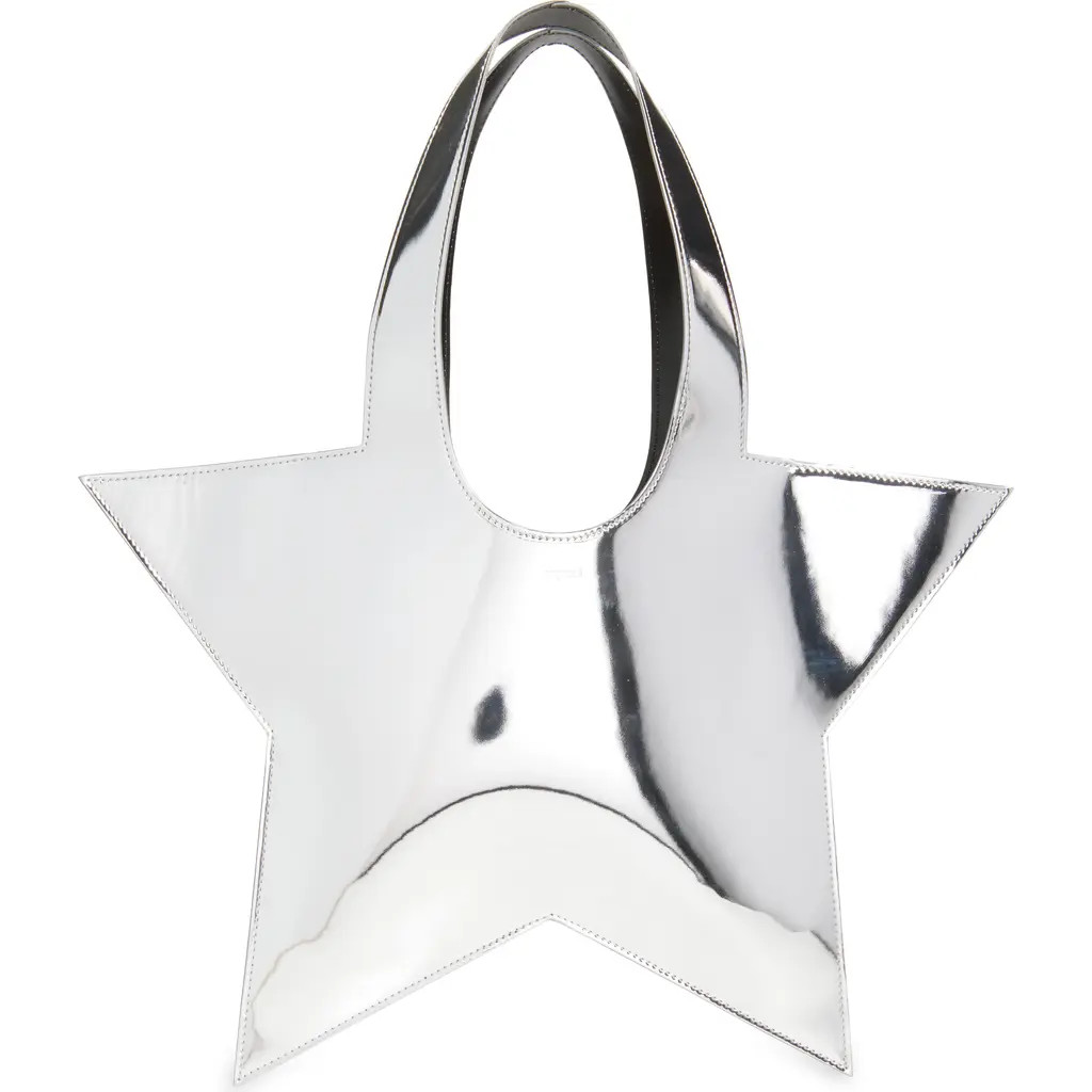Coperni Mini Star Mirror Metallic Tote in Silver at Nordstrom Rack | Nordstrom Rack