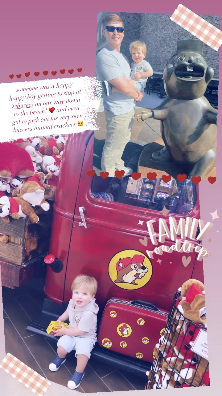 someone was a happy happy boy getting to stop at @bucees on our way down to the beach! ♥️ and even got to pick out his very own buccees animal crackers 😍

#LTKtravel #LTKfamily #LTKbaby