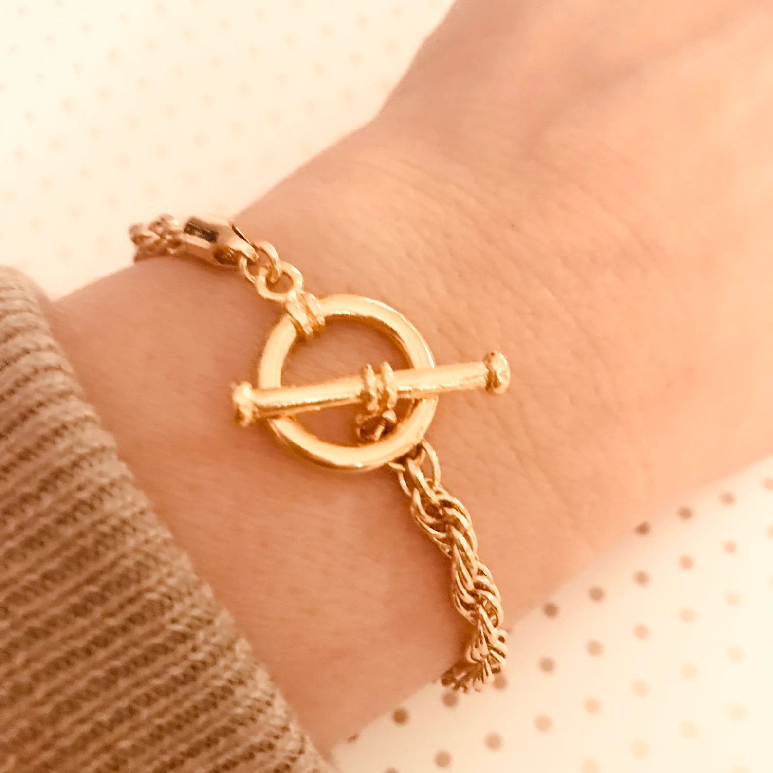 Link Chain Bracelet for Woman Stacking Bracelet18k Gold - Etsy | Etsy (US)