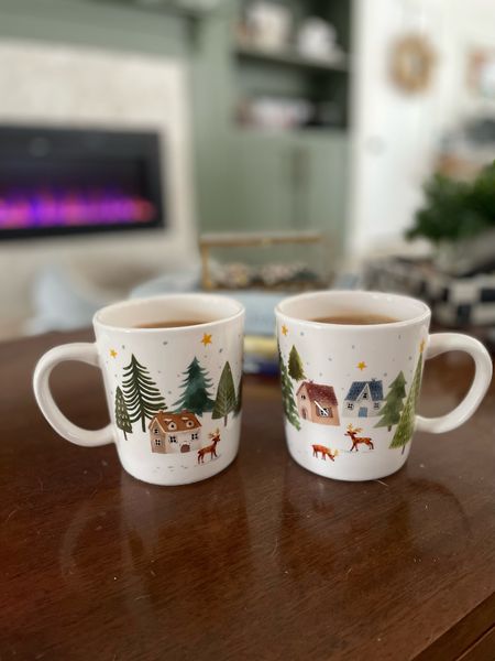 Set of 4 winter Wonderland mugs for your holiday Christmas season. Enjoy! 

#LTKSeasonal #LTKHoliday #LTKhome