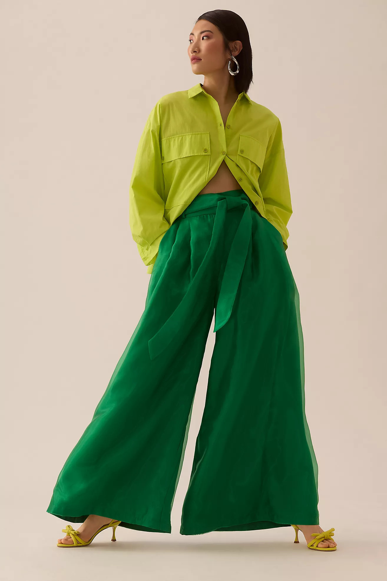 Eva Franco Belted Wide-Leg Pants | Anthropologie (US)