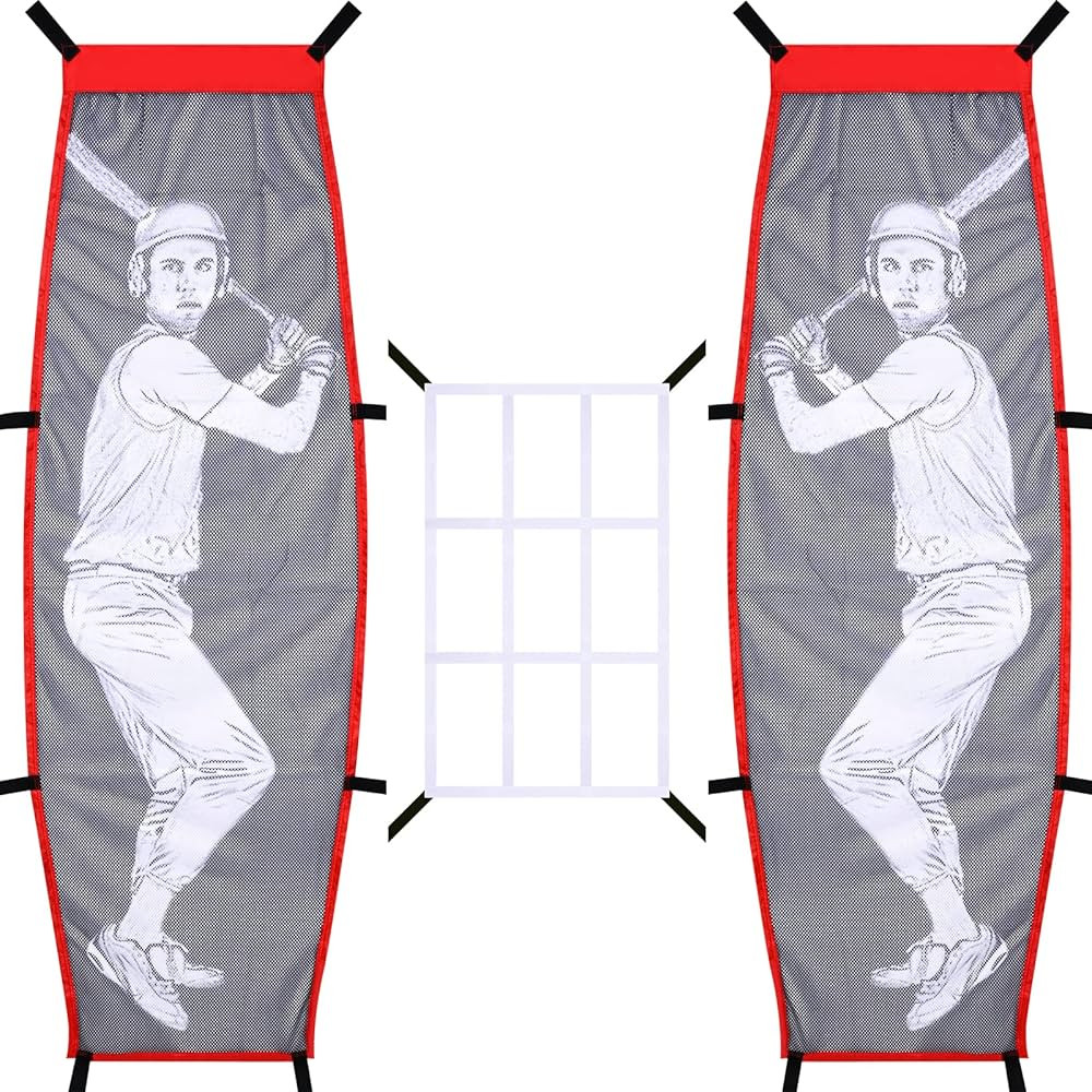 VAIPI Baseball Softball Pitching Target Dummy Batter Strike Zone Net Pitching Batting Cage Aid Tr... | Amazon (US)