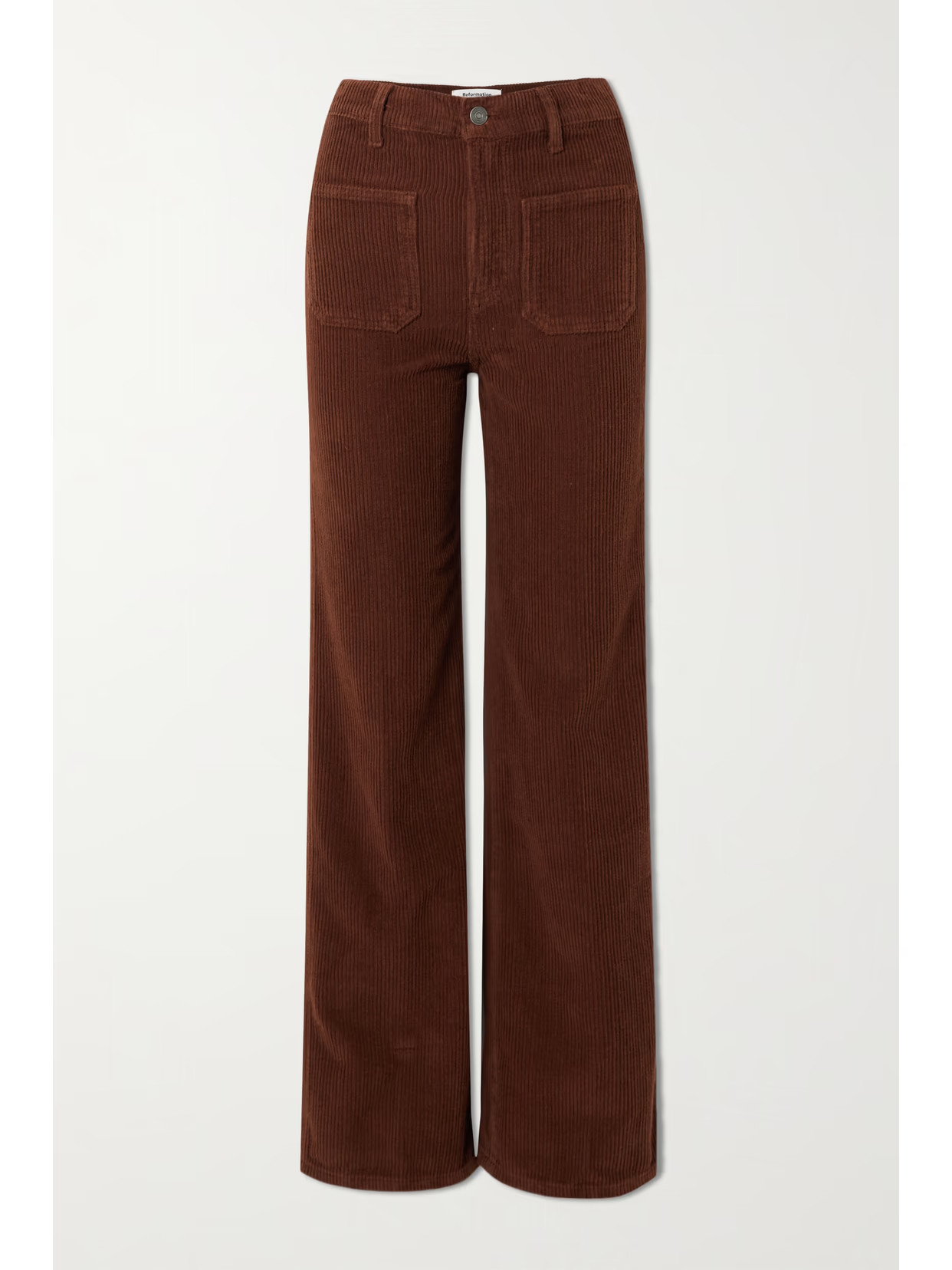 Reformation - Alyssa Cotton-corduroy Wide-leg Pants - Brown - 28 | NET-A-PORTER APAC