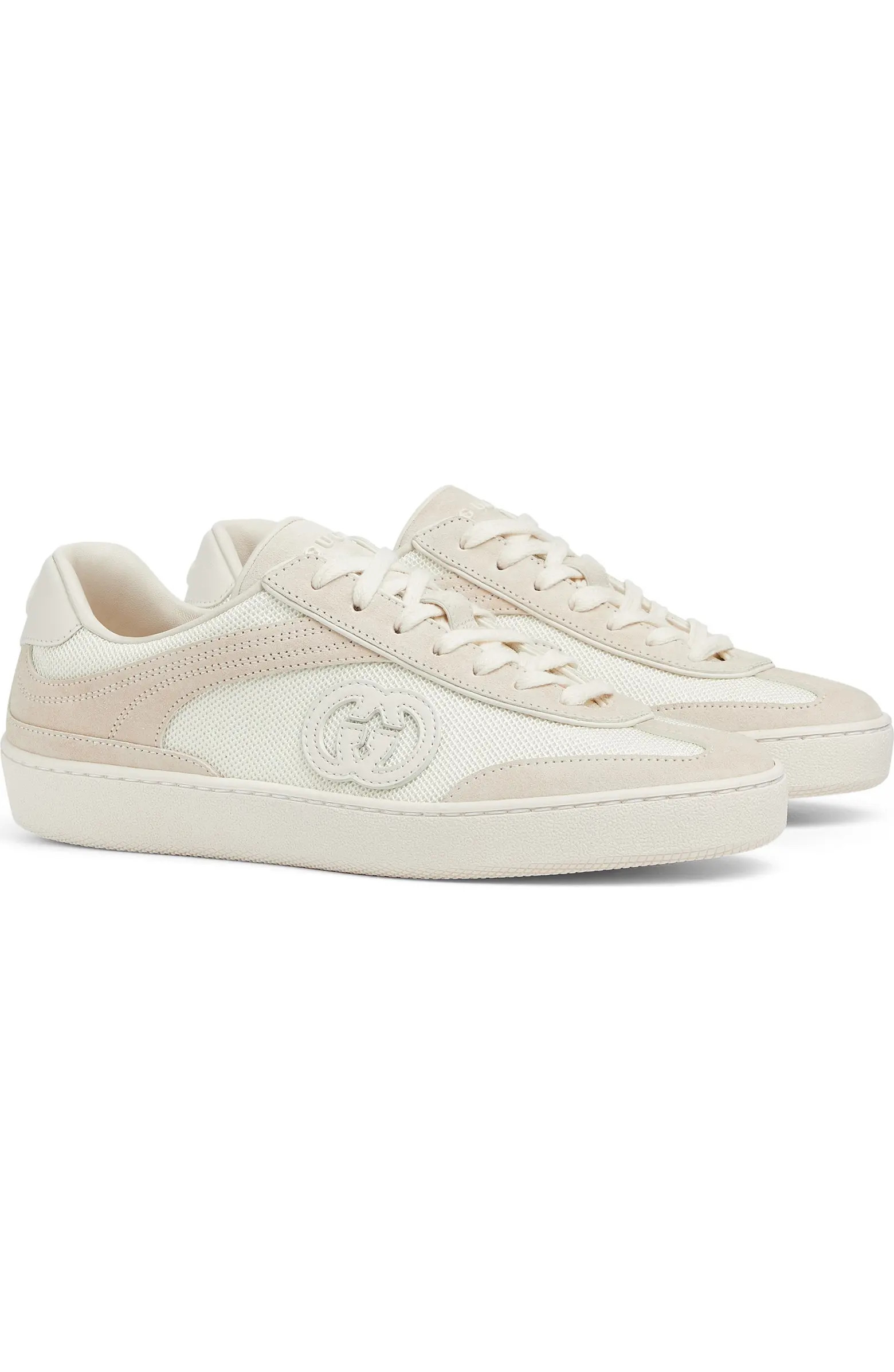 Gucci G75 GG Suede & Knit Low Top Sneaker (Women) | Nordstrom | Nordstrom