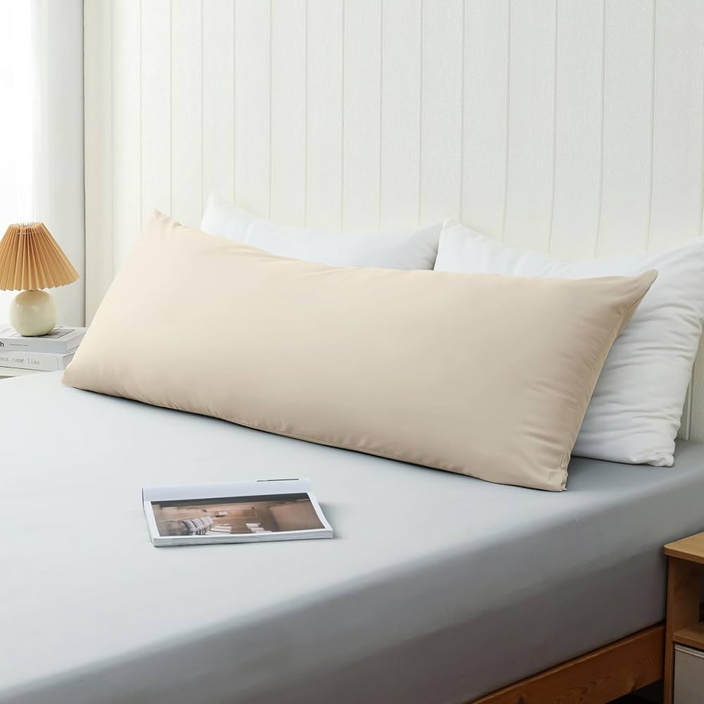 100% Cotton Soft Body Pillow Protectors with Invisible Zipper 20X54 Inches Body Pillow Cases, 600... | Amazon (US)