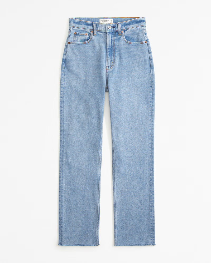 Ultra High Rise Ankle Straight Jean | Abercrombie & Fitch (US)