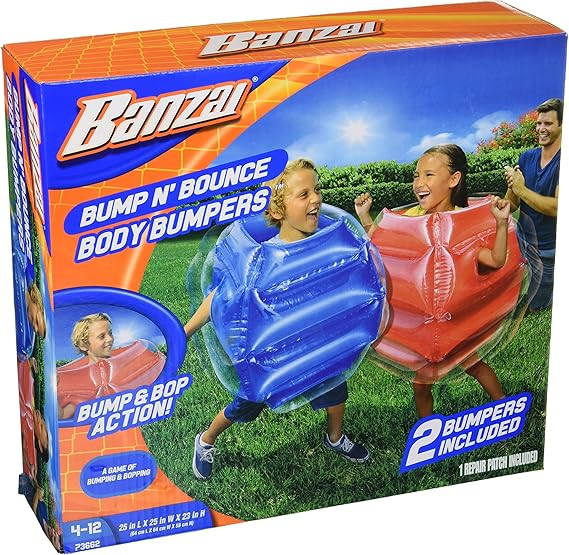 BANZAI: Bump N' Bounce Body Bumpers, A Game of Bumping & Bopping, 2 Bumpers Included in Red & Blu... | Amazon (US)