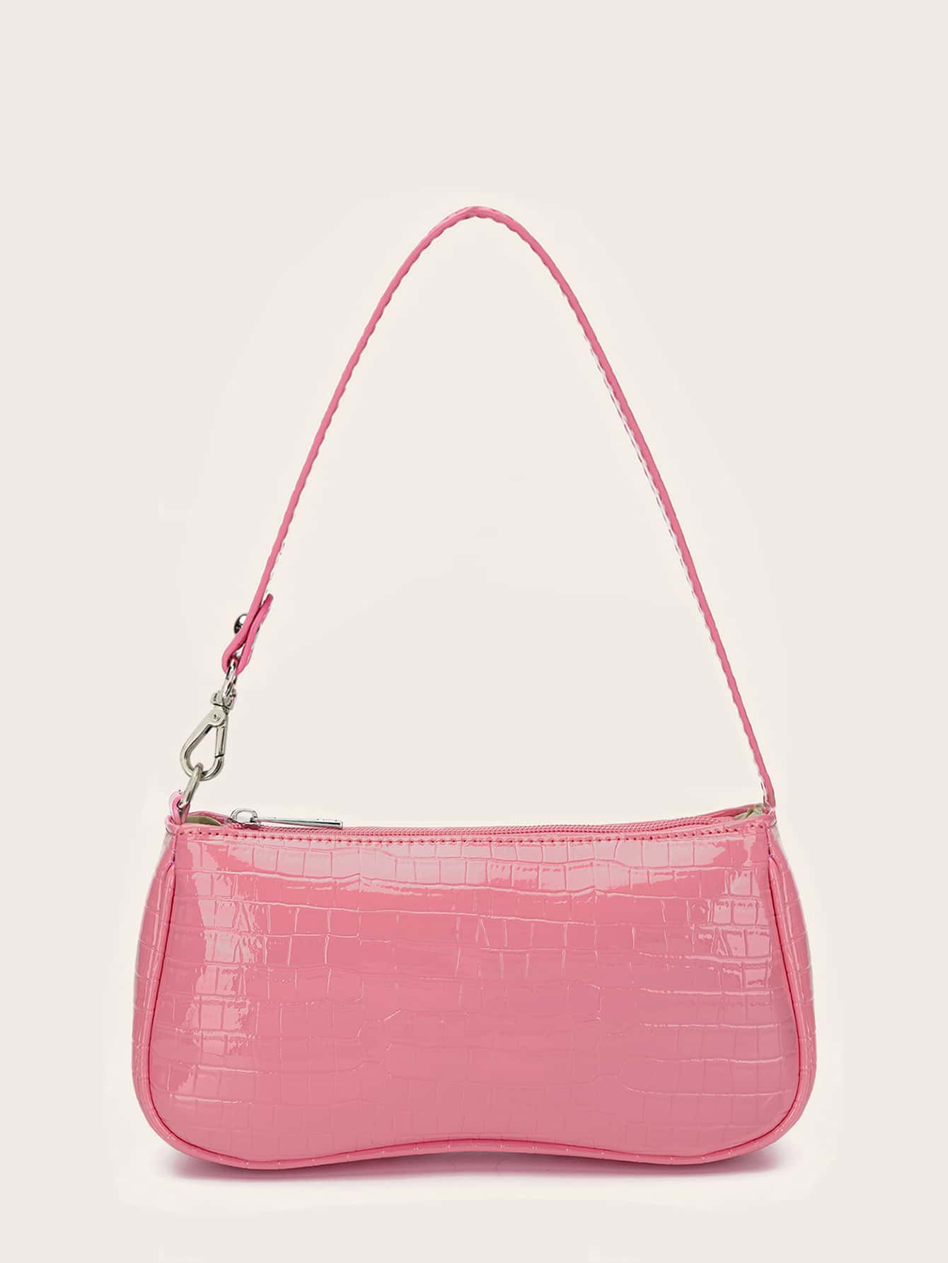 Croc Embossed Baguette Bag | SHEIN