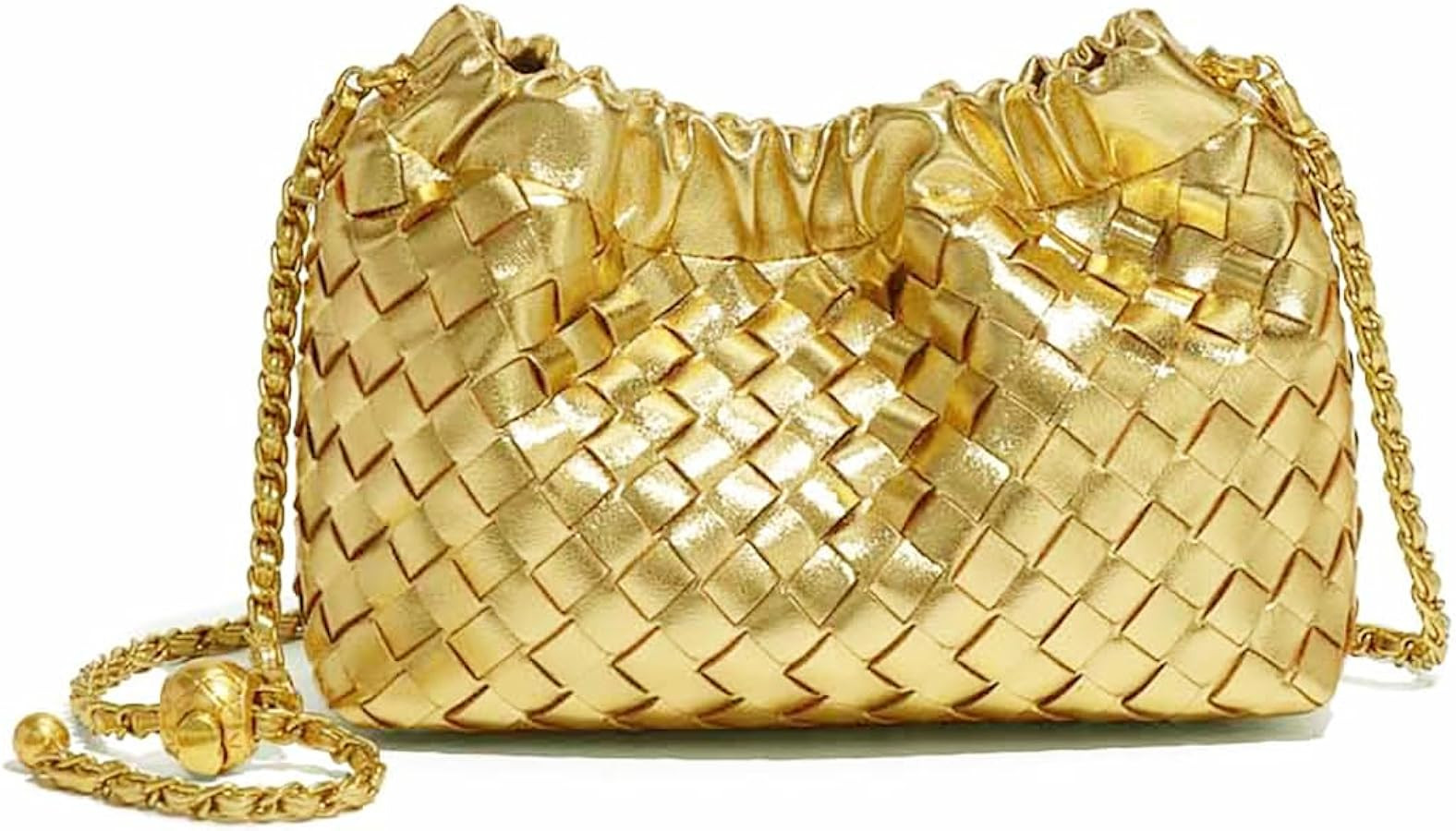 Woven Crossbody Bags for Women Small Clutch Purse Fashion Designer Ladies Hobo Handbag Faux Leath... | Amazon (US)