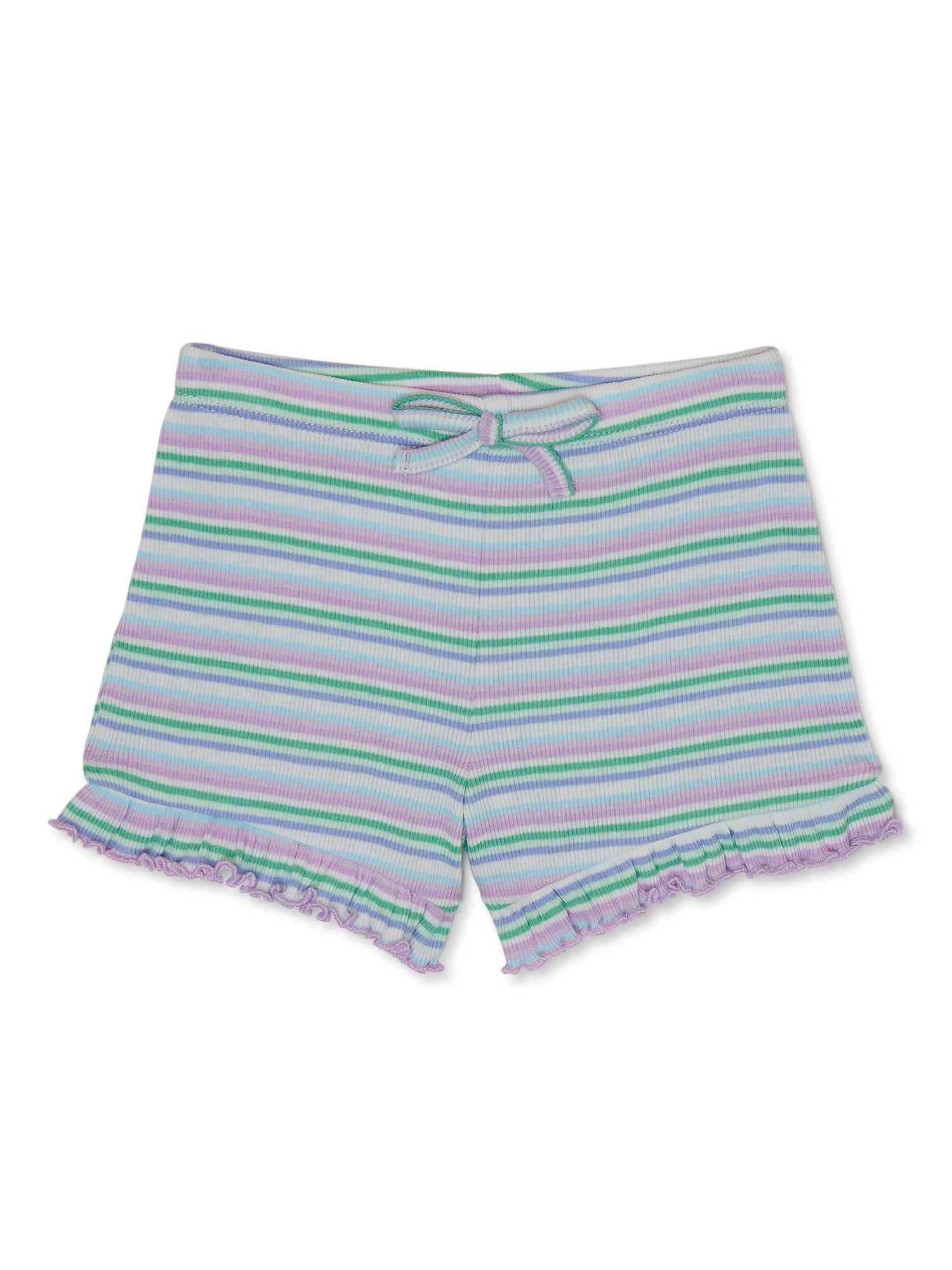 Garanimals Toddler Girl Stripe Ruffle Short, Sizes 18M-5T - Walmart.com | Walmart (US)