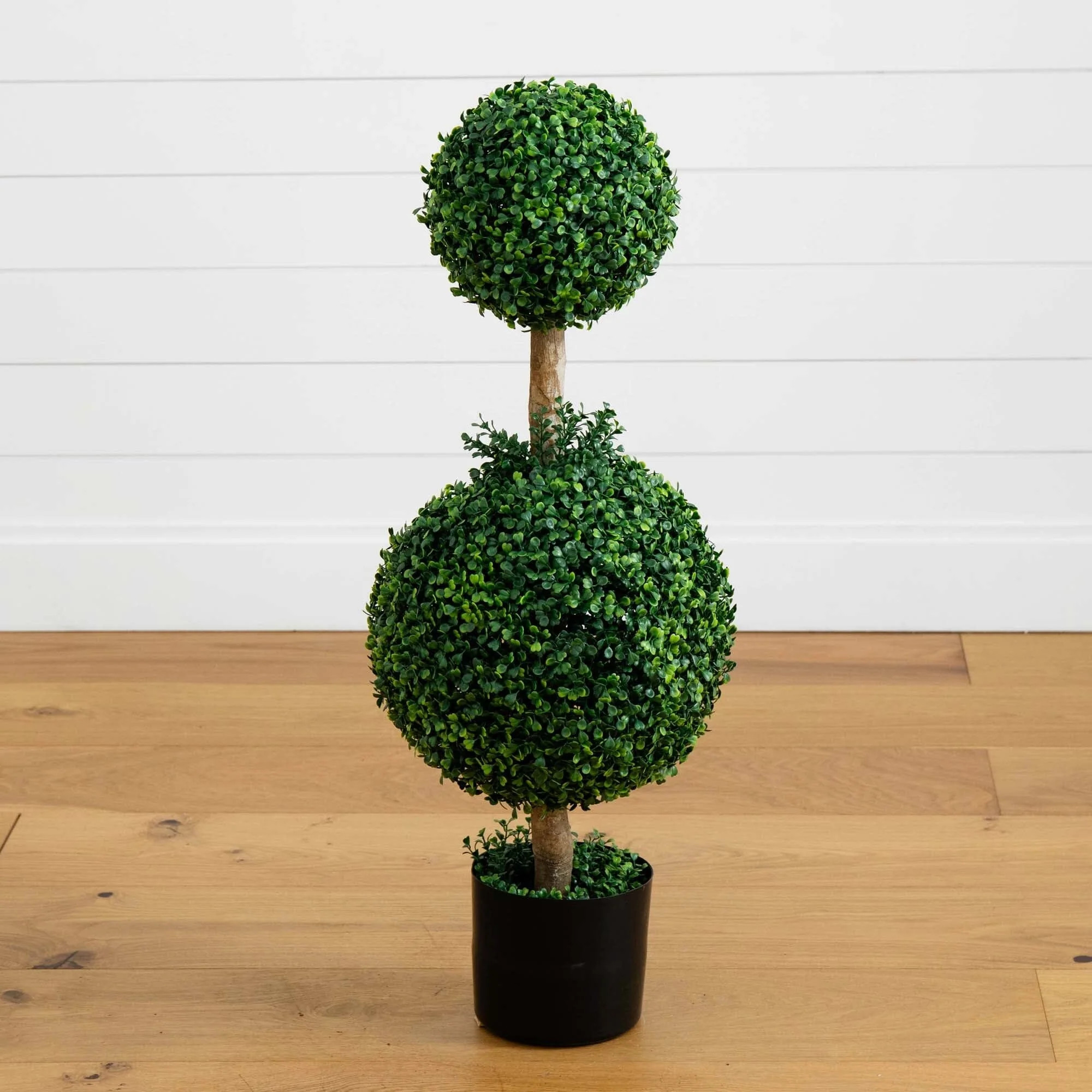 35” Double Boxwood Topiary | Nearly Natural | Nearly Natural