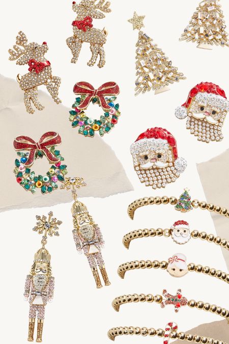 Baublebar, Christmas jewelry, Christmas earrings, Santa earrings, reindeer earrings, Christmas tree earrings, holiday jewelry 

#LTKHoliday #LTKSeasonal #LTKunder50