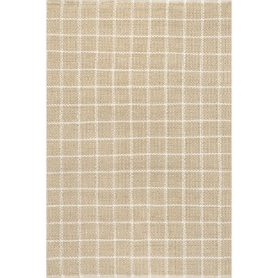 nuLOOM Ella Hand Woven Jute Farmhouse Checkered Flatweave Area Rug | Target