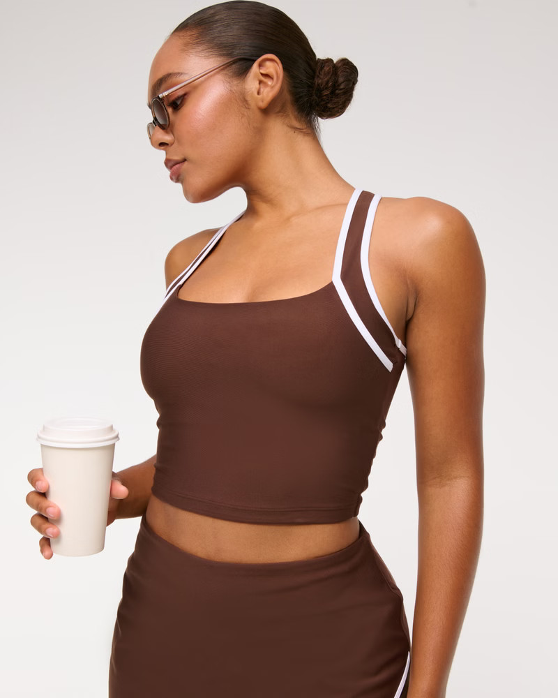 YPB sculptLUX Strappy-Back Tank | Abercrombie & Fitch (US)