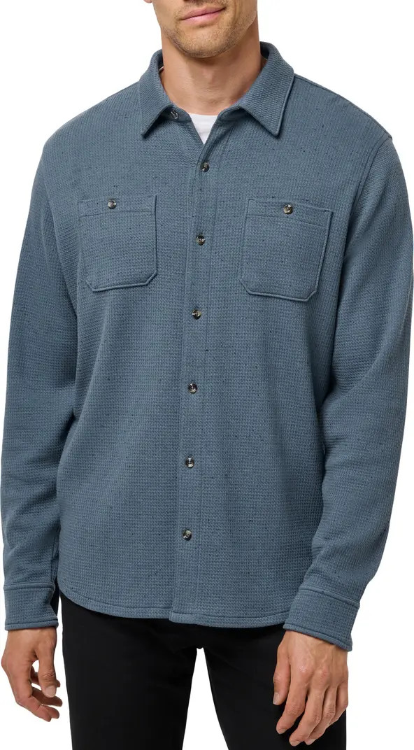 TravisMathew Cloud Waffle Knit Button-Up Shirt | Nordstrom | Nordstrom
