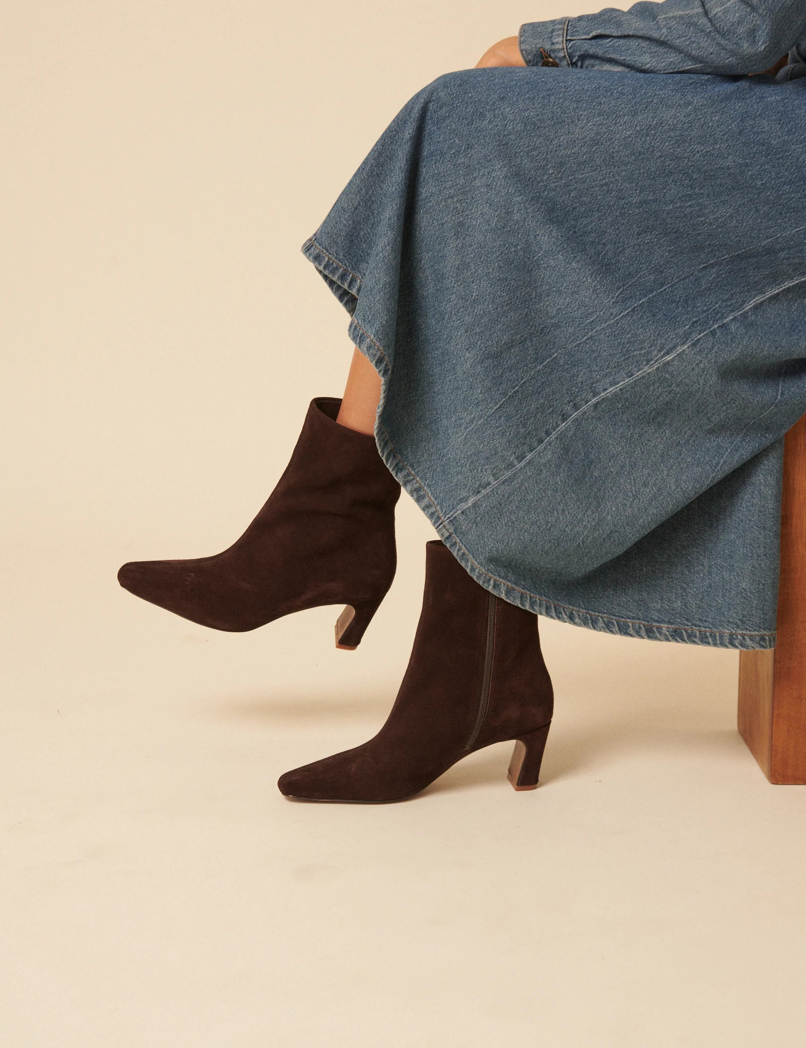 Dark Brown Suede Ankle Boots | Nobody's Child