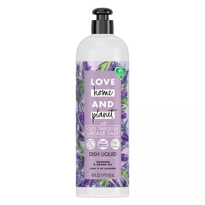Love Home & Planet Dish Liquid - Lavender & Argan Oil - 16 fl oz | Target