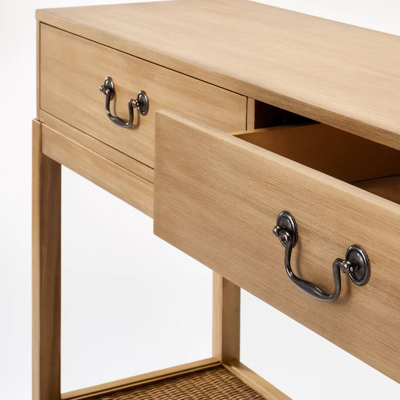 Brandeis Woven Console Table Brown - Threshold™ designed with Studio McGee | Target