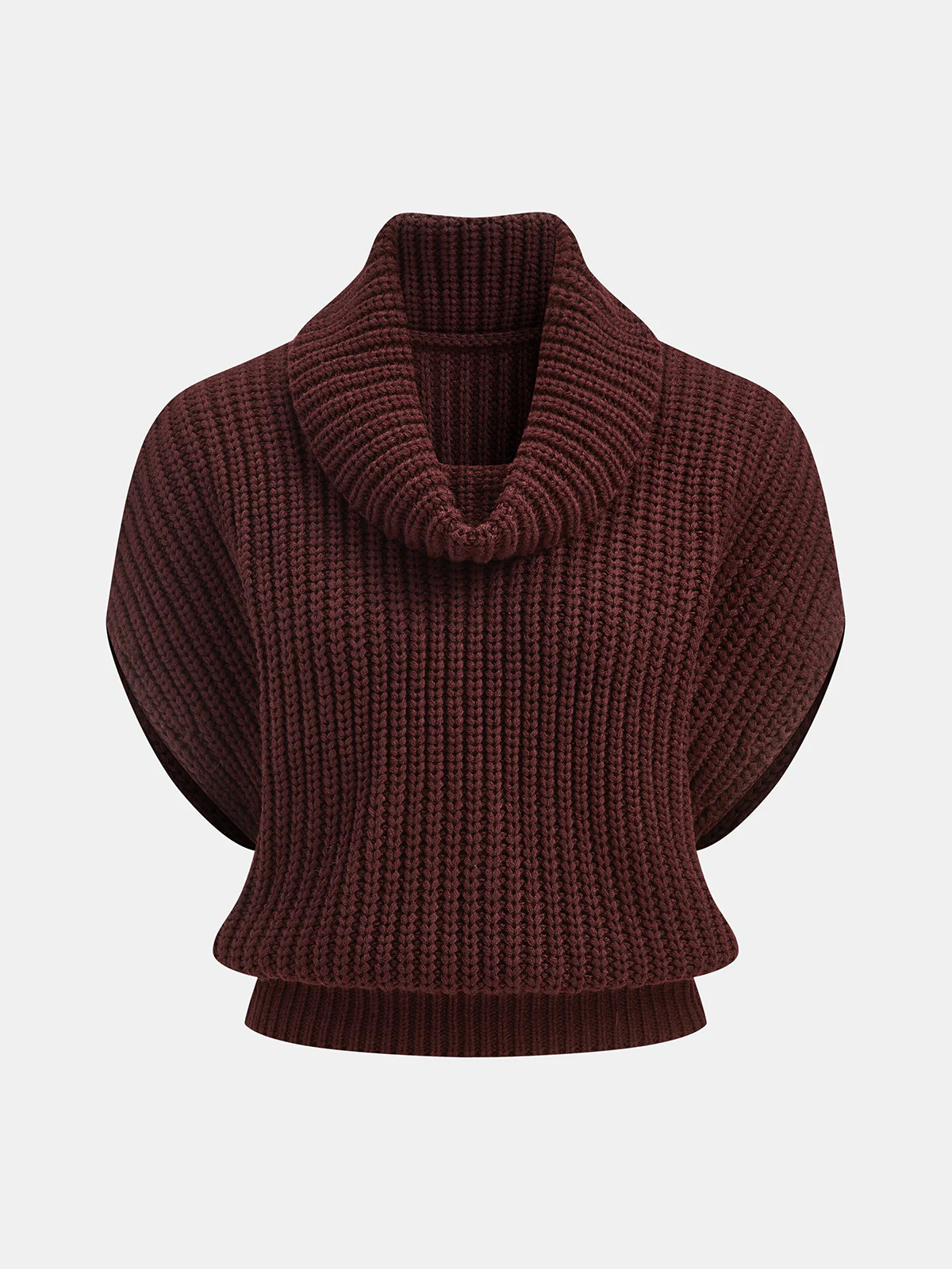 Cowl Neck Chunky Sweater Vest | Commense