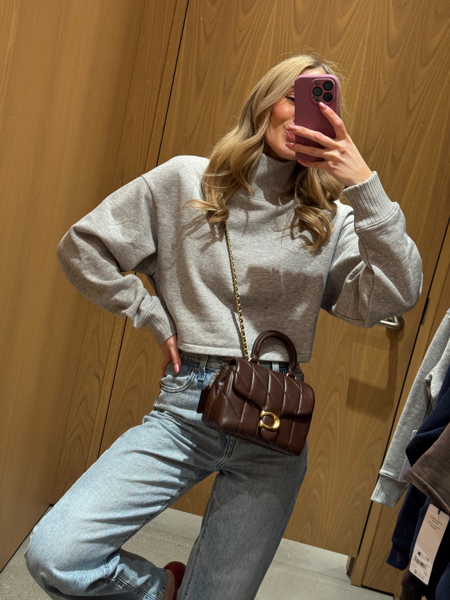 Alo cropped mockneck top - coach top handle small crossbody bag 

#LTKTravel #LTKootd #LTKActive
