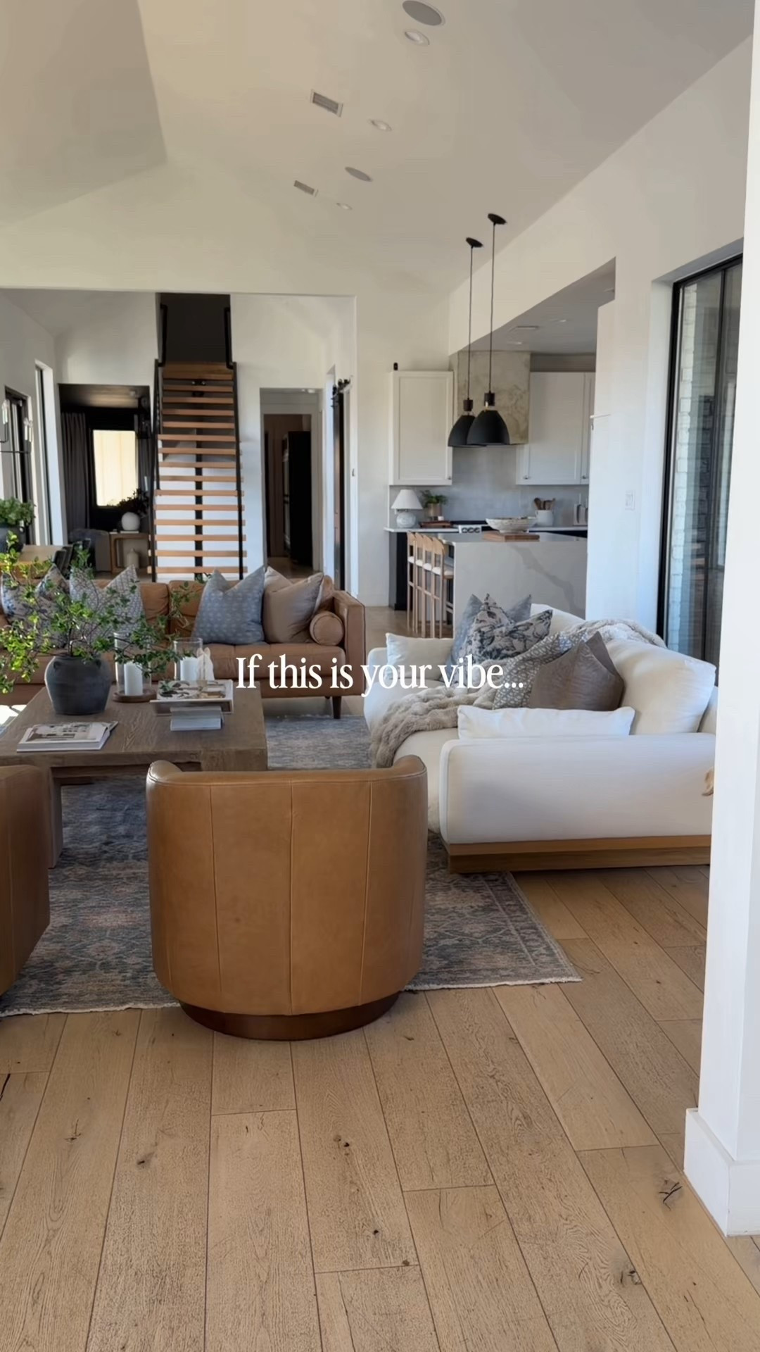 Spring always makes me want to freshen up every main space in our home. In the living room, the Miller cream sectional paired with our warm leather swivel chairs and layered neutral rug keeps things bright but grounded. I swapped in lighter pillows and simple decor to make the space feel airy and ready for longer days.

In the bedroom, the spring green Quince bedding brings in the softest pop of color while still feeling calm and neutral. Layered with textured quilts and Euro shams, it gives that relaxed, hotel-inspired look with a seasonal refresh.

Our modern kitchen stays clean and timeless with warm wood tones, simple barstools, and minimal styling. It flows seamlessly into the living area, making the whole house feel cohesive and light for spring.

Keywords: spring home refresh, neutral living room decor, cream sectional sofa, leather accent chairs, green bedding, Quince bedding, layered bedding ideas, modern bedroom decor, organic modern kitchen, open concept home, warm neutral interiors, spring decorating ideas, cozy modern home 

#LTKSeasonal #LTKdayinmylife #LTKHome