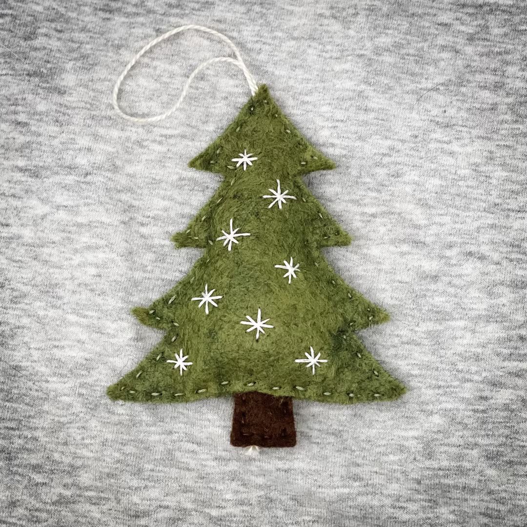 Felt Christmas Tree Ornament -- evergreen tree | Etsy (US)