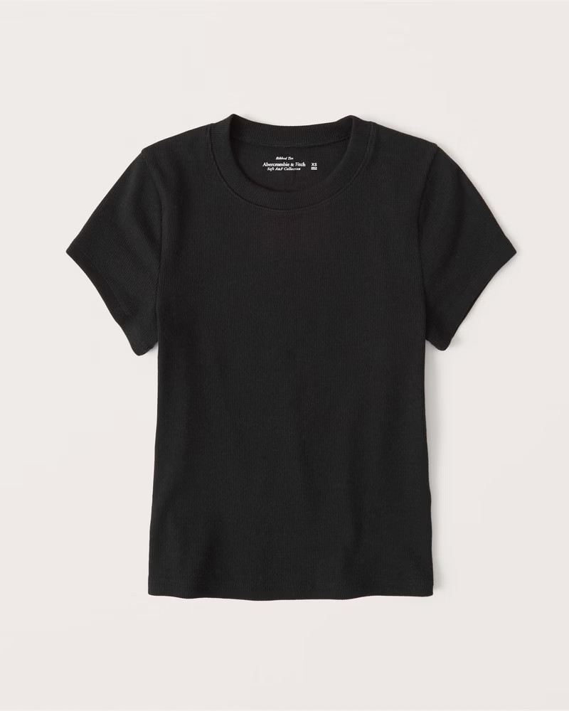 Short-Sleeve Ribbed Tee | Abercrombie & Fitch (US)