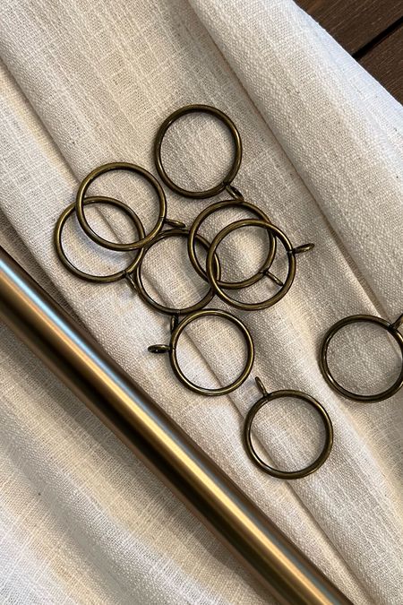 Warm gold curtain hardware. Love this beautiful finish! 
Drapery, elevated home 

#LTKHome