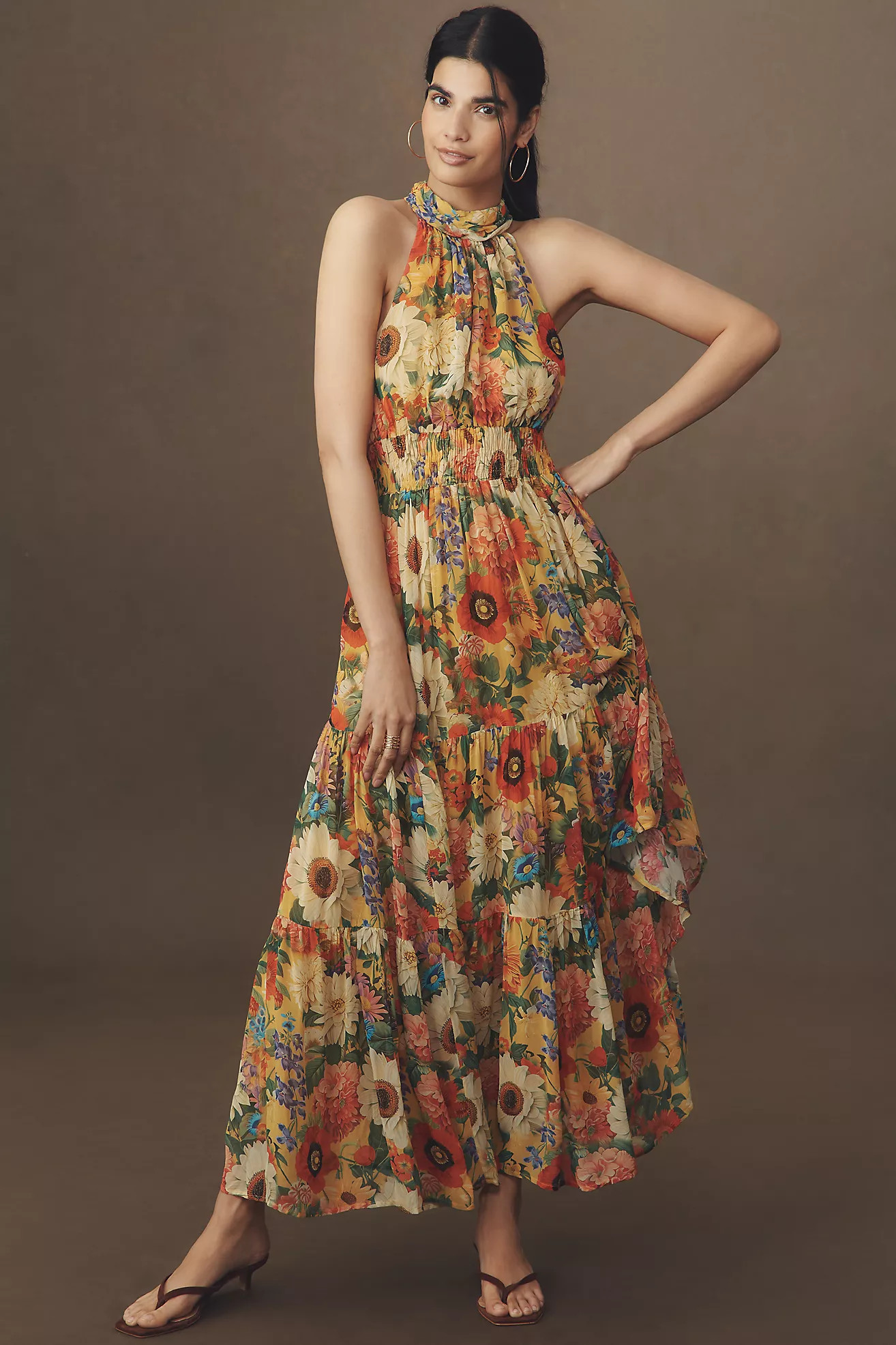 The Somerset Chiffon Maxi Dress | Anthropologie (US)