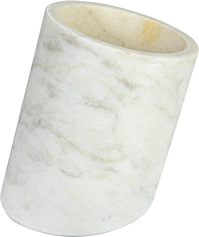 Bloomingville Minimalist Angled Marble, White Bottle Holder | Amazon (US)